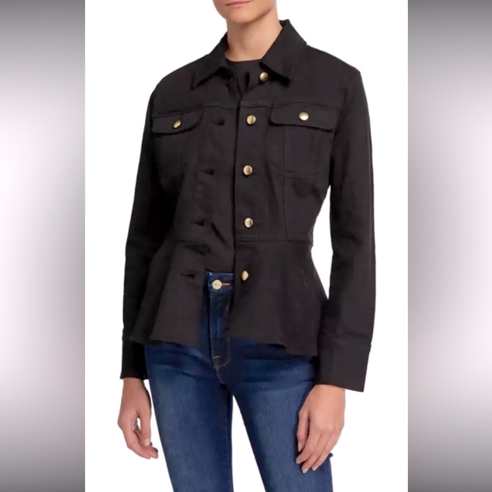 Frame Flounce Denim Jacket Size M, NEW
